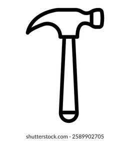 Hammer Vector Line Icon Design For Personal And Commercial Use