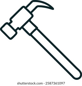 Hammer vector line icon. vector illustration with a white background