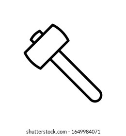 Icono de contorno del vector de martillo. Archivo EPS 10