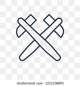 Hammer vector outline icon isolated on transparent background, high quality linear Hammer transparency concept can be used web and mobile