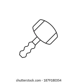 Hammer Vector Outline Icon Style Illustration. EPS10-Datei 