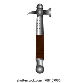 Hammer weapon isolated on white background, Vector illustration