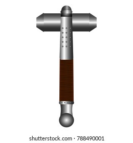 Hammer weapon isolated on white background, Vector illustration