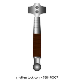 Hammer weapon isolated on white background, Vector illustration