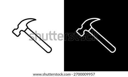 Hammer White Icon Set Design