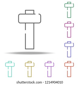 hammer for wood icon. Elements of construction in multi color style icons. Simple icon for websites, web design, mobile app, info graphics