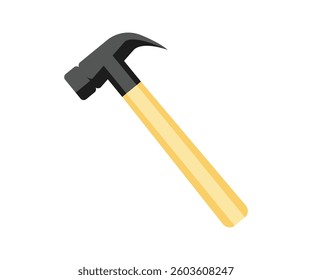 Hammer Wooden Flat Design Vector