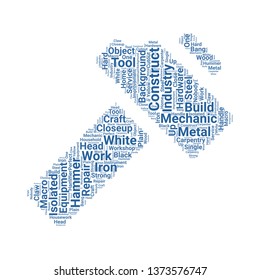 hammer word cloud. tag cloud about hammer