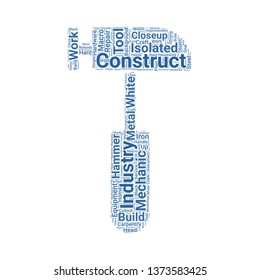 hammer word cloud. tag cloud about hammer