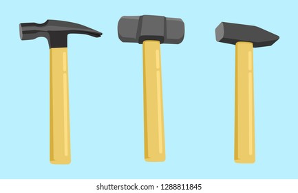 Hammer for worker Icon Vector Illustration