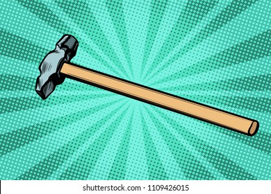 hammer working tool. Pop art retro vector illustration kitsch vintage drawing