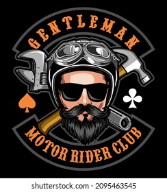 Hammer And Wrench Background Gentelman, T-shirt Design, Biker, Motorcycle Club, Patch, Naked Bike, Cool Helmet, Arai, Shoei, Ls2, Agv, Motorradfahrer, Motorrijder, Motard
