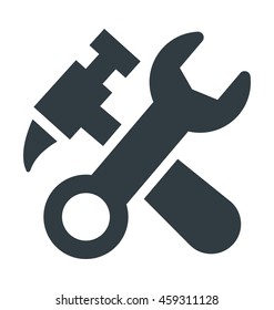 Hammer And Wrench Cool Vector Icon