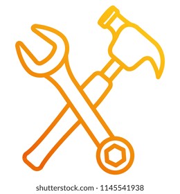 hammer with wrench crossing