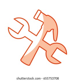 hammer and wrench icon