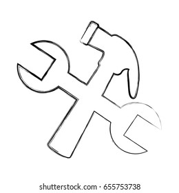 hammer and wrench icon