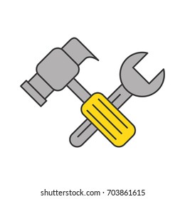 hammer and wrench icon