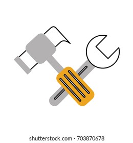 hammer and wrench icon