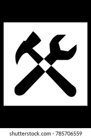 Hammer wrench icon
