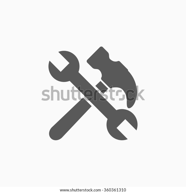 Hammer Wrench Icon Stock Vector (Royalty Free) 360361310