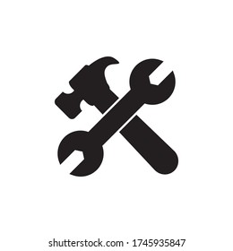 Hammer And Wrench Icon Design Vector Template