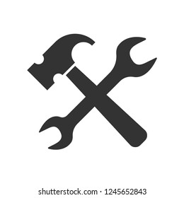 Hammer and Wrench Icon Vector