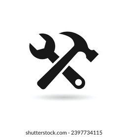 Hammer wrench icon vector design inspiration. Tools icon symbol