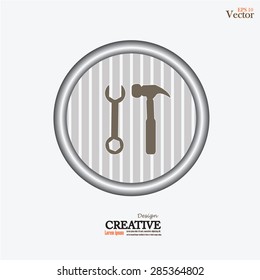 hammer wrench icon.vector illustration.