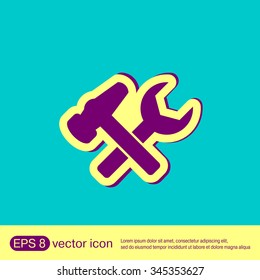 hammer and wrench, symbol settings.