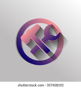 hammer and wrench, symbol settings.