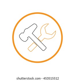 hammer and wrench, symbol settings.