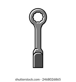 hammer wrench tool color icon vector. hammer wrench tool sign. isolated symbol illustration
