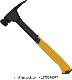 Hammer with yellow hand grip