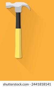 hammer with yellow handle vector illustration