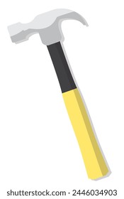 hammer with yellow handle vector illustration