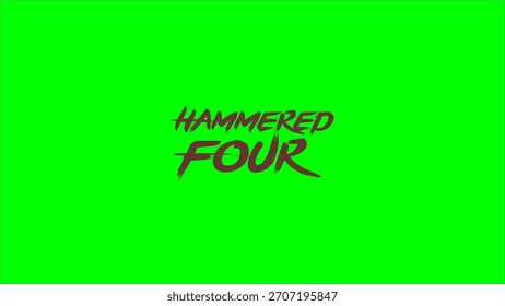 Hammered Four Logo Artwork T Shirt Design