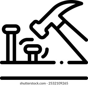 hammerhead fish icon. Thin Linear Style Design Isolated On White Background