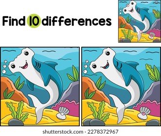 Hammerhead Shark Animal Find The Differences