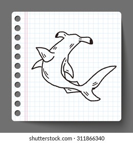 Hammerhead shark doodle