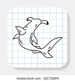 Hammerhead shark doodle