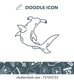 Hammerhead shark doodle