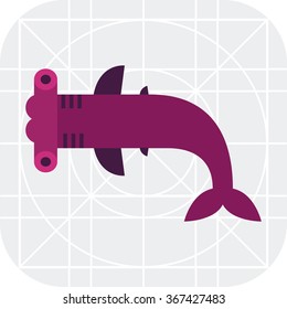 Hammerhead shark icon