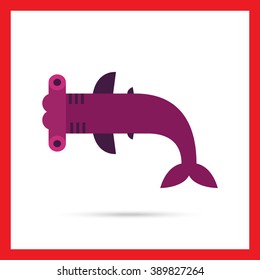 Hammerhead shark icon