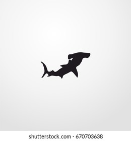 Hammerhead Shark Icon. Vector Sign Symbol On White Background