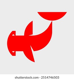 Logotipo del tiburón martillo. Diseño de iconos. Elementos de Plantilla