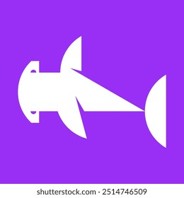 Logotipo del tiburón martillo. Diseño de iconos. Elementos de Plantilla