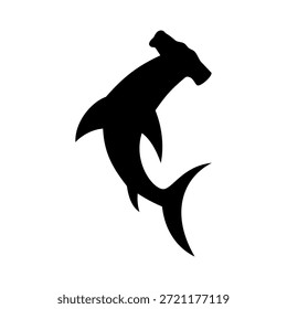Hammerhead Shark Silhouette Vector Image