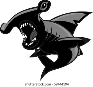 Hammerhead shark with two different color styles.