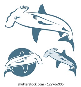 Hammerhead shark - vector illustration