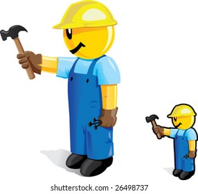 Hammering dude. One with a dark outline so it can work when it's reduced. He can be hammering anything.